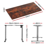 NNEDSZ Artiss Standing Desk Motorised 120CM Rustic Brown