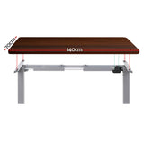 NNEDSZ Artiss Standing Desk Motorised 140CM Walnut