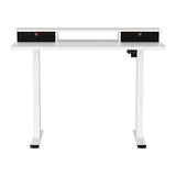 NNEDSZ Artiss Electric Standing Desk with Storage Shelf Drawer Office Table 120CM