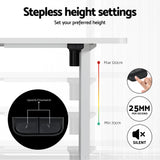 NNEDSZ Artiss Electric Standing Desk with Storage Shelf Drawer Office Table 120CM