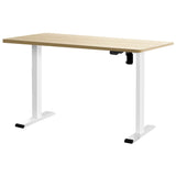 NNEDSZ Artiss Standing Desk Motorised Sit Stand Desks White Oak 120CM