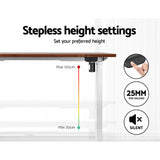 NNEDSZ Artiss Standing Desk Motorised Sit Stand Desks Rustic Brown 140CM