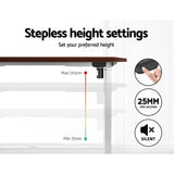 NNEDSZ Artiss Standing Desk Motorised Sit Stand Desks Walnut 120CM