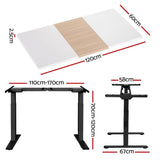 NNEDSZ Artiss Standing Desk Motorised Electric Dual Motor 120CM