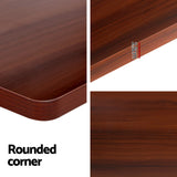 NNEDSZ Artiss Standing Desk Motorised Dual Motor Walnut 140CM