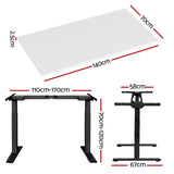 NNEDSZ Artiss Standing Desk Motorised Dual Motor White 140CM