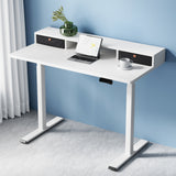 NNEDSZ Artiss Electric Standing Desk Dual Motor Office Table With Shelf Drawer120CM