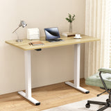 NNEDSZ Artiss Standing Desk Motorised Dual Motor 140CM White Oak