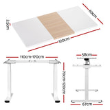 NNEDSZ Artiss Standing Desk Motorised Dual Motor 120CM