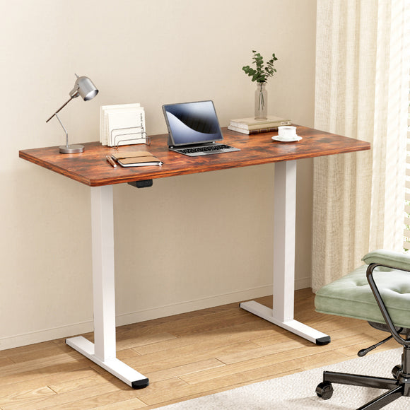 NNEDSZ Artiss Standing Desk Motorised Dual Motor 120CM Rustic Brwon