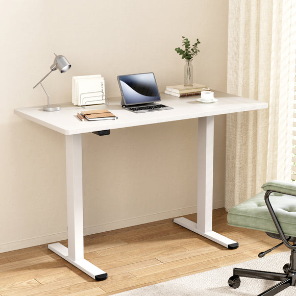 NNEDSZ Artiss Standing Desk Motorised Dual Motor 140CM White
