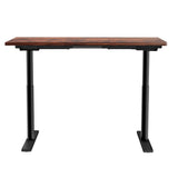 NNEDSZ Artiss Standing Desk Motorised Electric Dual Motor Rustic Brown 120CM