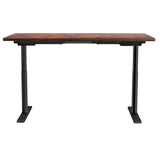NNEDSZ Artiss Standing Desk Motorised Electric Dual Motor Rustic Brown 140CM
