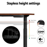 NNEDSZ Artiss Standing Desk Motorised Electric Dual Motor Rustic Brown 140CM