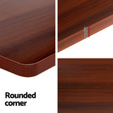 NNEDSZ Artiss Standing Desk Motorised Electric Dual Motor Walnut 140CM