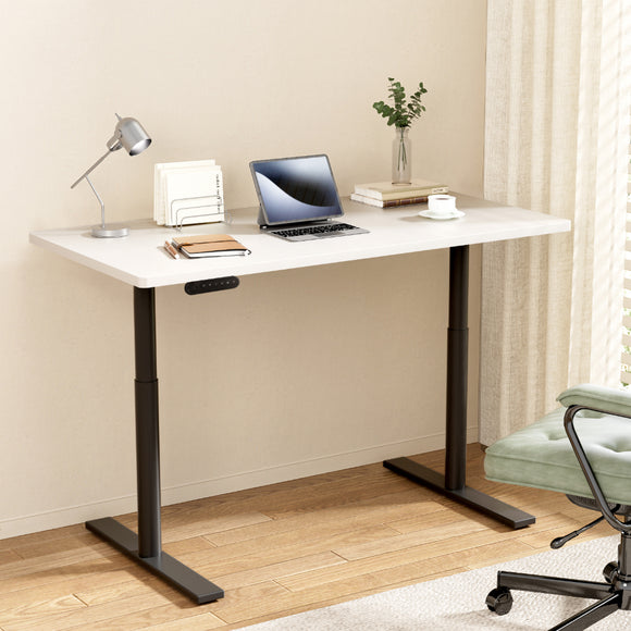 NNEDSZ Artiss Standing Desk Motorised Electric Dual Motor White 120CM