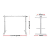 NNEDSZ Standing Desk Sit Stand Motorised Adjustable Frame Only Dual Motor White