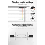 NNEDSZ Standing Desk Sit Stand Motorised Adjustable Frame Only Dual Motor White