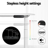 NNEDSZ Artiss Electric Standing Desk with Storage Rack Shelf Drawers White 120CM