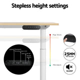 NNEDSZ Artiss Standing Desk Motorised Electric Dual Motor 120CM White Oak
