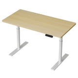 NNEDSZ Artiss Standing Desk Motorised Electric Dual Motor 120CM White Oak
