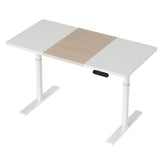 NNEDSZ Artiss Standing Desk Motorised Electric Dual Motor Splice White Pine 120CM