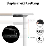 NNEDSZ Artiss Standing Desk Motorised Electric Dual Motor 140CM White Pine