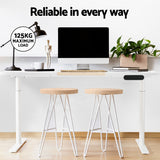 NNEDSZ Artiss Standing Desk Motorised Electric Dual Motor 140CM White Pine