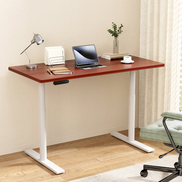 NNEDSZ Artiss Standing Desk Motorised Electric Dual Motor 120CM Walnut