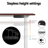 NNEDSZ Artiss Standing Desk Motorised Electric Dual Motor 140CM Walnut
