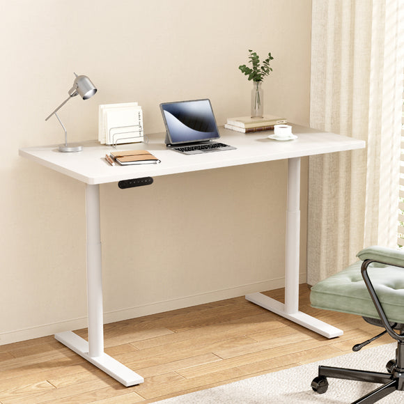 NNEDSZ Artiss Standing Desk Motorised Electric Dual Motor 140CM White
