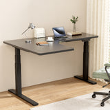 NNEDSZ Artiss Standing Desks L-shape Motorised 160CM Black