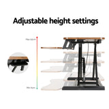 NNEDSZ Standing Desk Riser Height Adjustable Rustic Brown 80CM