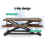 NNEDSZ Standing Desk Riser Height Adjustable Rustic Brown 80CM