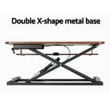 NNEDSZ Standing Desk Riser Height Adjustable Rustic Brown 80CM