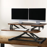 NNEDSZ Standing Desk Riser Height Adjustable Rustic Brown 80CM