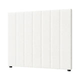 NNEED Bed Frame Headboard King Single White Boucle