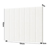 NNEED Bed Frame Headboard King Single White Boucle