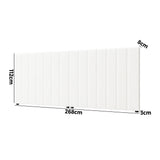 NNEED Bed Frame Headboard Double Queen King White Boucle