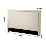 NNEED Single Bed Headboard Bedhead Beige