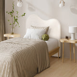 NNEED Bed Head King Single Headboard Boucle Fabric White