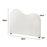 NNEED Bed Head Single Size Headboard Boucle Fabric White