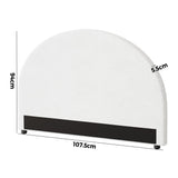 NNEED Bed Head King Single Headboard Boucle White