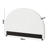 NNEED Bed Head Single Size Headboard Boucle White