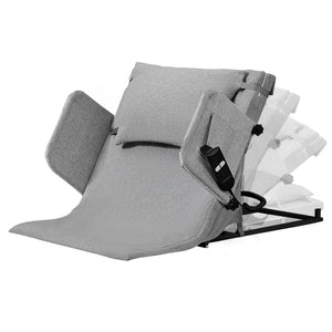 NNEMB Electric Adjustable Bed Backrest, German-Engineered Power Lifting Back Support with Remote Control, Grey