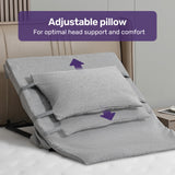 NNEMB Electric Adjustable Bed Backrest, German-Engineered Power Lifting Back Support with Remote Control, Grey