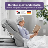 NNEMB Electric Adjustable Bed Backrest, German-Engineered Power Lifting Back Support with Remote Control, Grey