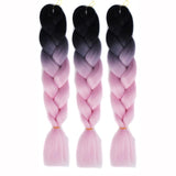 60Cm Gradient Braid Wig - Long Length-1915197708528914440
