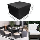 Outdoor Furniture Set Cover - Anti-Uv Waterproof Dust-Proof 210D Oxford Cloth Folding 126X126X74Cm Black-1915198022699061253