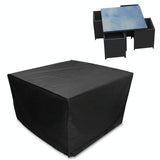 Outdoor Furniture Set Cover - Anti-Uv Waterproof Dust-Proof 210D Oxford Cloth Folding 126X126X74Cm Black-1915198022699061254